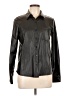 Misia Metallic Black Long Sleeve Button-Down Shirt Size L - photo 1