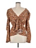 Shein Orange Long Sleeve Blouse Size L - photo 1