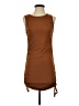 Unbranded Solid Brown Casual Dress Size XS (estimated) - photo 1