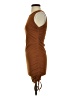 Unbranded Solid Brown Casual Dress Size XS (estimated) - photo 5