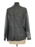 Very J 100% Cotton Metallic Silver Cardigan Size L - photo 2