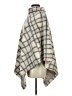 Johnston & Murphy 100% Polyester Plaid Ivory Tan Poncho One size - photo 5