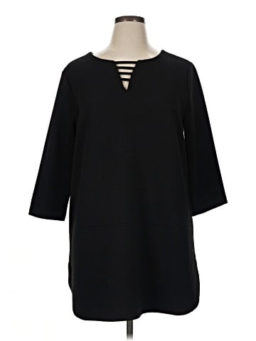 Joan Vass 3/4 Sleeve Top (view 1)