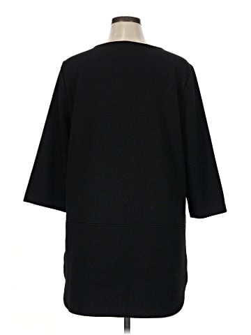Joan Vass 3/4 Sleeve Top (view 2)