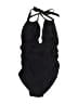 Unbranded Solid Black One Piece Swimsuit Size S - photo 1