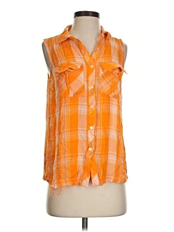 a.n.a. A New Approach Sleeveless Button-Down Shirt (view 1)