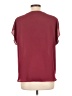 Simply Styled 100% Polyester Burgundy Short Sleeve Blouse Size L - photo 2