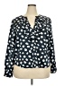 J.Crew Polka Dots Blue Long Sleeve Blouse Size XXL - photo 1
