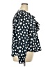 J.Crew Polka Dots Blue Long Sleeve Blouse Size XXL - photo 4
