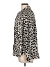 Unbranded 100% Polyester Animal Print Ivory Black Long Sleeve Blouse Size L (estimated) - photo 5