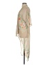 Crescent 100% Polyester Tan Kimono Size S - photo 5