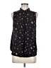 Elle 100% Polyester Floral Black Sleeveless Blouse Size M - photo 1