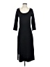Dialogue Solid Black Casual Dress Size XS - photo 1