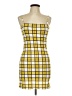Boohoo Plaid Yellow Casual Dress Size 10 - photo 1