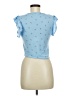 Marci Blue Short Sleeve Top Size M - photo 2