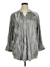 Cato Metallic Silver 3/4 Sleeve Blouse Size XL - photo 1