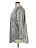 Cato Metallic Silver 3/4 Sleeve Blouse Size XL - photo 5