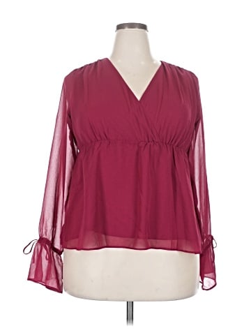 Open Edit Long Sleeve Blouse (view 1)