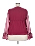 Open Edit 100% Polyester Burgundy Long Sleeve Blouse Size XL - photo 2