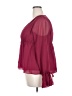 Open Edit 100% Polyester Burgundy Long Sleeve Blouse Size XL - photo 5