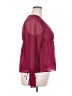 Open Edit 100% Polyester Burgundy Long Sleeve Blouse Size XL - photo 4