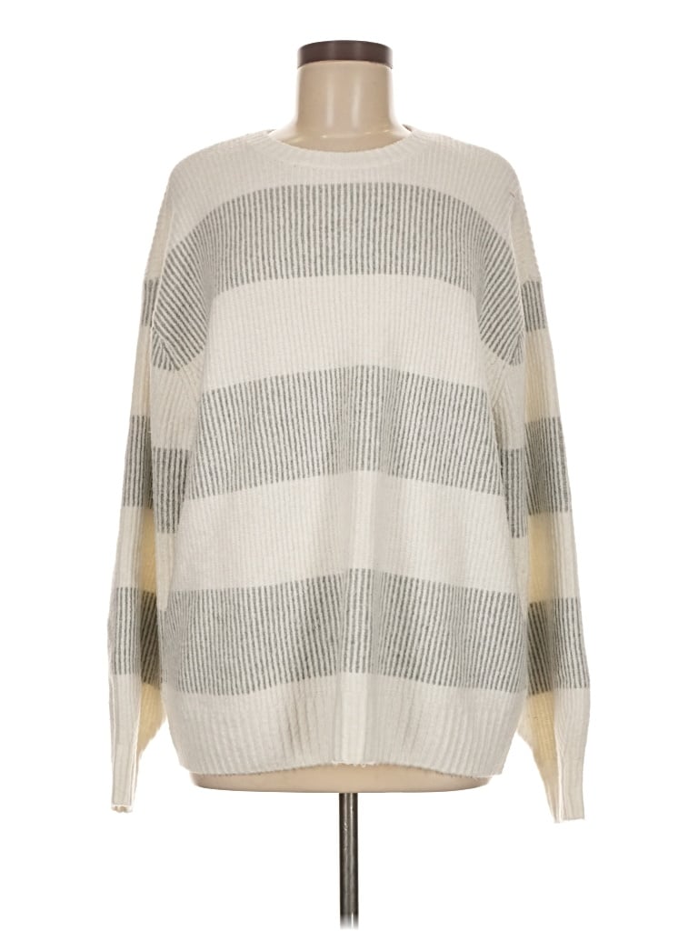 Pre-owned Hollister Pullover Sweater In Gray