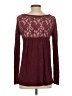 American Eagle Outfitters Floral Solid Marled Burgundy Pullover Sweater Size S - photo 2