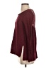 American Eagle Outfitters Floral Solid Marled Burgundy Pullover Sweater Size S - photo 5