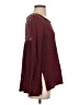 American Eagle Outfitters Floral Solid Marled Burgundy Pullover Sweater Size S - photo 4