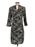 Vila 100% Polyester Graphic Gray Casual Dress Size S - photo 2