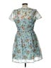 Gabby Skye 100% Polyester Floral Blue Green Cocktail Dress Size L (estimated) - photo 2