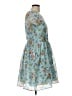 Gabby Skye 100% Polyester Floral Blue Green Cocktail Dress Size L (estimated) - photo 4