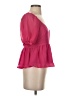 Dee Elly 100% Polyester Pink Short Sleeve Blouse Size S - photo 4