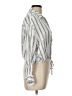 Mustard Seed 100% Rayon Stripes Silver 3/4 Sleeve Button-Down Shirt Size L - photo 4