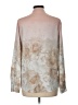 Calvin Klein 100% Polyester Color Block Tan Long Sleeve Blouse Size L - photo 2