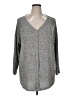 Caslon Solid Gray Cardigan Size 1X - photo 1