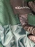 Moda International Green Wool Coat Size XS - photo 6