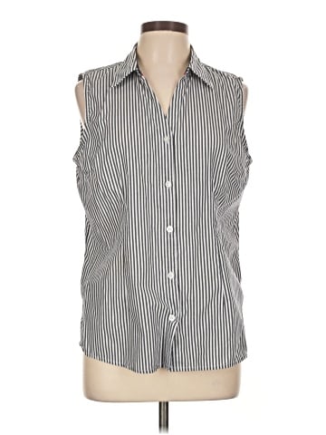 Basic Editions Sleeveless Button-Down Shirt (view 1)