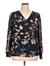 Simplee Gold Long Sleeve Blouse Size XL - photo 1