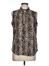 Calvin Klein Animal Print Brown Black Sleeveless Blouse Size L - photo 1