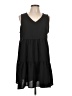 Unbranded Solid Black Casual Dress Size L - photo 1