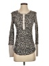 Splendid Animal Print Tan Long Sleeve Henley Size XS - photo 1
