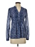 HD in Paris 100% Polyester Blue Long Sleeve Blouse Size 0 - photo 1