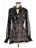 CAbi 100% Polyester Black Long Sleeve Blouse Size M - photo 1
