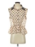 Unbranded 100% Polyester Polka Dots Tan Tank Top Size S - photo 1