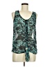 Bellatrix 100% Polyester Teal Sleeveless Blouse Size M - photo 1