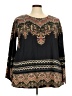 Unbranded Brown Long Sleeve Blouse Size 3X - photo 1