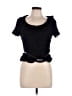 JS Collections 100% Polyester Black Short Sleeve Top Size 10 - photo 1