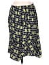 Versailles 100% Polyester Print Green Casual Skirt Size M (petite) - photo 1