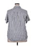 Universal Thread 100% Rayon Stripes Gray Short Sleeve Blouse Size XXL - photo 2